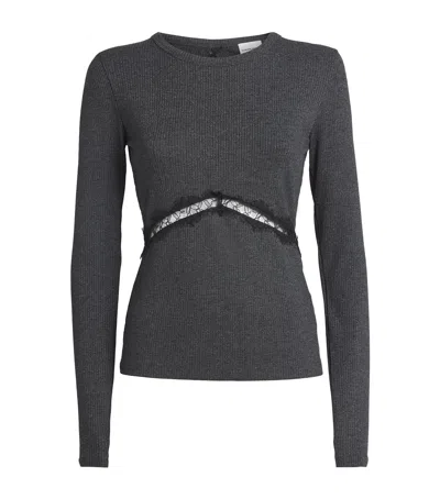 Claudie Pierlot Lace Open-back Top In Black