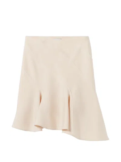 Claudie Pierlot Lace Trim A-line Skirt In Neutral