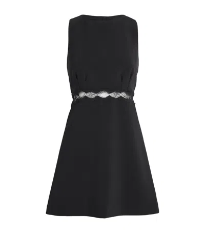 Claudie Pierlot Lace-trim Mini Dress In Black