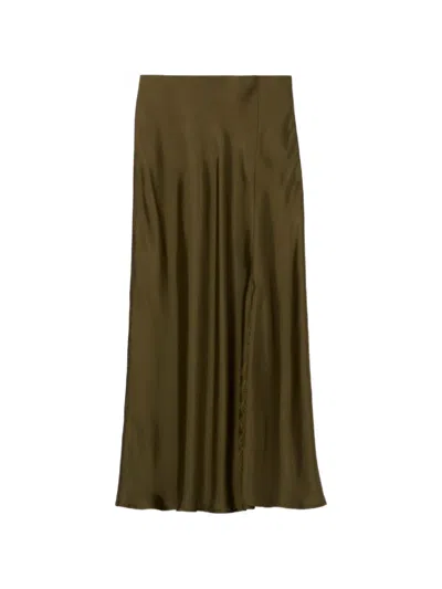 Claudie Pierlot Lace-trim Skirt In Green
