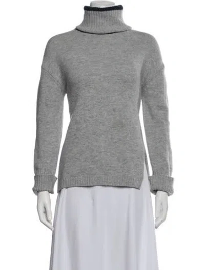 Pre-owned Claudie Pierlot Lambswool Turtleneck Sweater In Grey