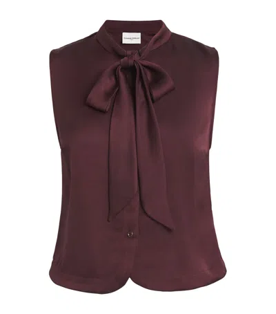 CLAUDIE PIERLOT LAVALLIÈRE-NECK TOP