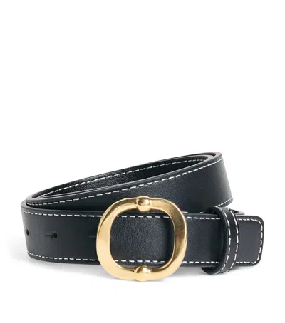 Claudie Pierlot Leather Anouck Belt In Black