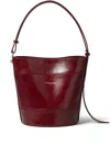 Claudie Pierlot Leather Bucket Bag In Rouges