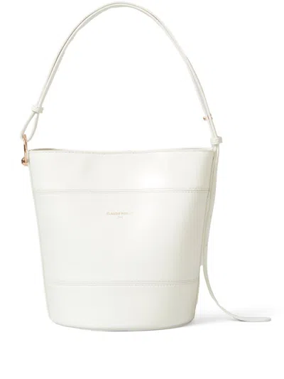 Claudie Pierlot Leather Buckle Belt In 白色