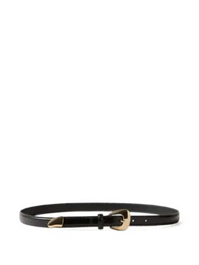 Claudie Pierlot Leather Buckle-fastening Belt In Black
