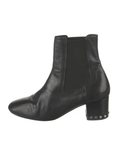 Pre-owned Claudie Pierlot Leather Chelsea Boots In Black