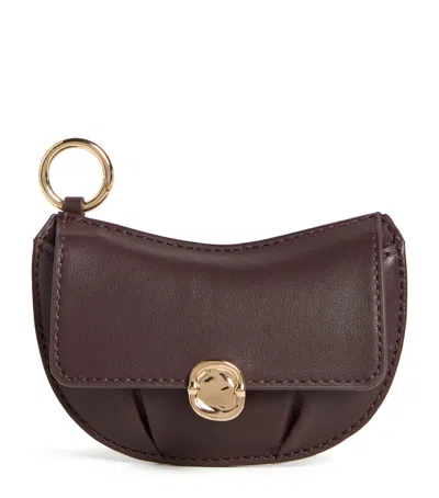 Claudie Pierlot Leather Coin Purse In Purple