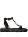 Claudie Pierlot Leather Sandals In Black