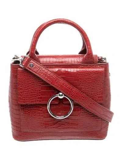 Pre-owned Claudie Pierlot Leather Top Handle Bag In Red