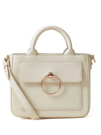 Claudie Pierlot Leather Tote Bag In Naturels