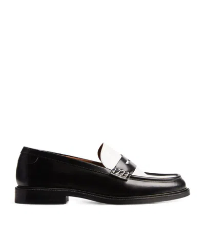 Claudie Pierlot Leather Two-tone Loafers In Multi