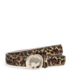 Claudie Pierlot Leopard-print Buckle Belt In Brown
