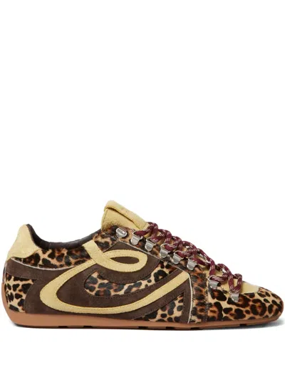 Claudie Pierlot Schnürschuhe Mit Leoparden-print In Brown