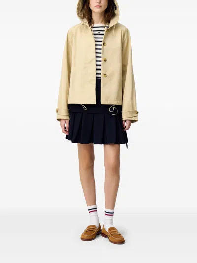 Claudie Pierlot Lightweight Hooded Parka In Neutrals