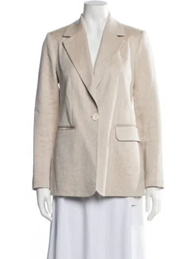 Pre-owned Claudie Pierlot Linen Blazer In Neutrals