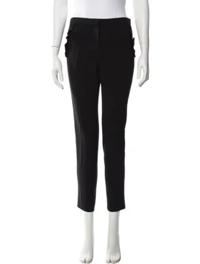 Pre-owned Claudie Pierlot Linen Skinny Leg Pants In Black