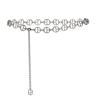 Claudie Pierlot Logo Chain Belt In Metallic