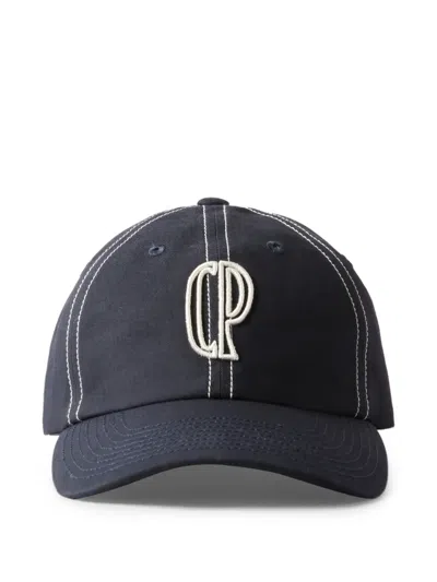 Claudie Pierlot Womens Navy Embroidered Monogram Cotton Baseball Cap In Blue