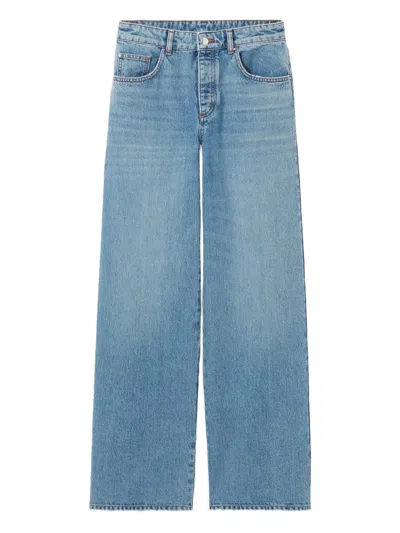 Claudie Pierlot Logo-patch Jeans In Blue