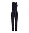 Claudie Pierlot Belted Straight-leg Jumpsuit In Blue