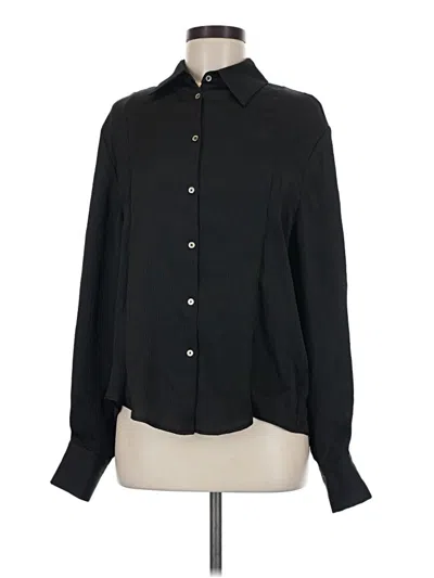 Pre-owned Claudie Pierlot Long Sleeve Blouse In Black