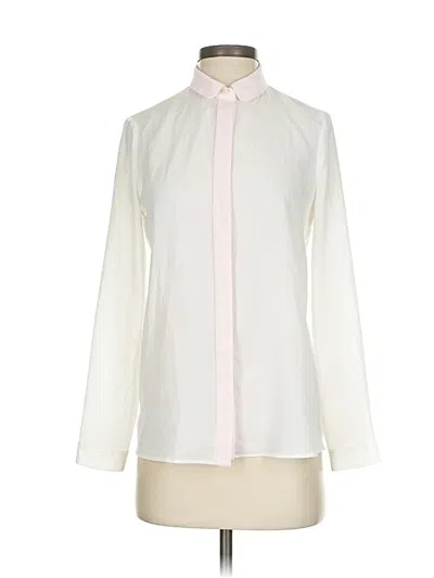 Pre-owned Claudie Pierlot Long Sleeve Blouse In White