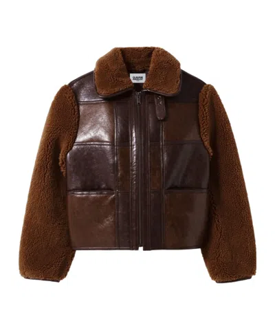 Claudie Pierlot Long Sleeve Casual Jacket In Brown