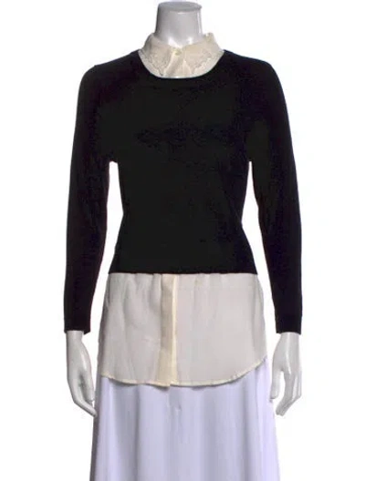 Pre-owned Claudie Pierlot Long Sleeve Top In Black