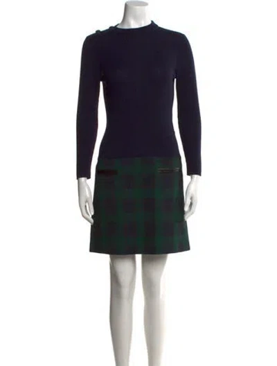 Pre-owned Claudie Pierlot Merino Wool Mini Dress In Black