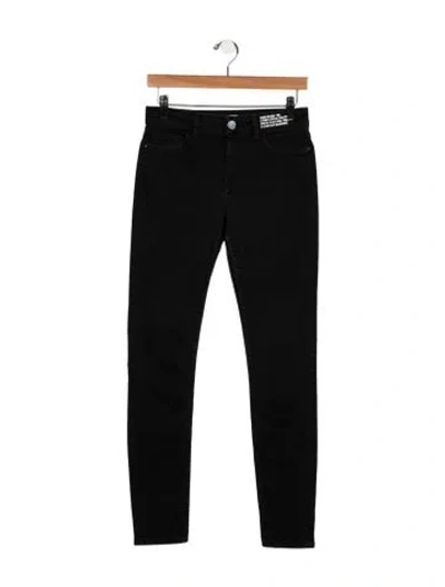 Pre-owned Claudie Pierlot Mid-rise Skinny Leg Jeans In Black