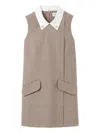 Claudie Pierlot Mini Checked Dress In Gray