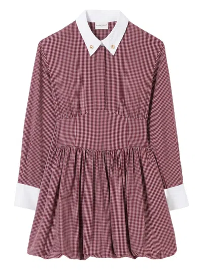 Claudie Pierlot Mini Checked Dress In Red