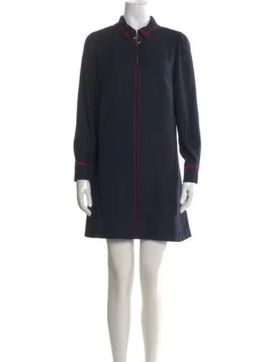 Pre-owned Claudie Pierlot Mini Dress In Blue
