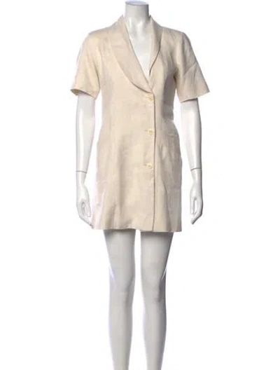 Pre-owned Claudie Pierlot Mini Dress In Neutral