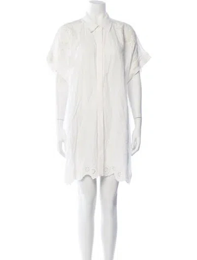 Pre-owned Claudie Pierlot Mini Dress In White