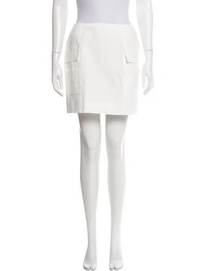 Pre-owned Claudie Pierlot Mini Skirt In White