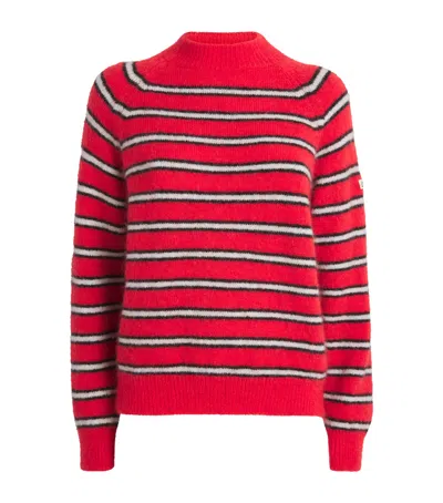 CLAUDIE PIERLOT MOHAIR-BLEND STRIPE SWEATER