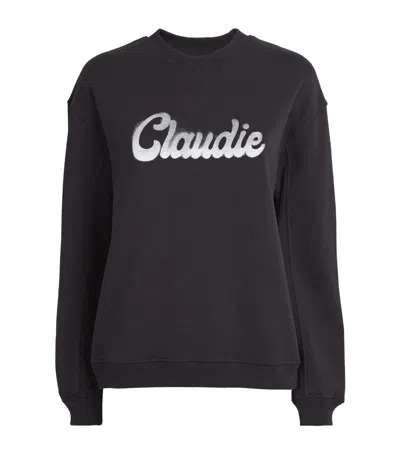 Claudie Pierlot Monogram Sweatshirt In Blue