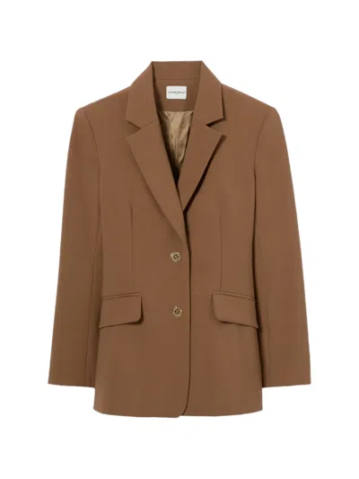 Claudie Pierlot Notched-lapel Button-fastening Blazer In White