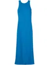 Claudie Pierlot Womens Bleus Open-back Slim-fit Satin Maxi Dress In Blue