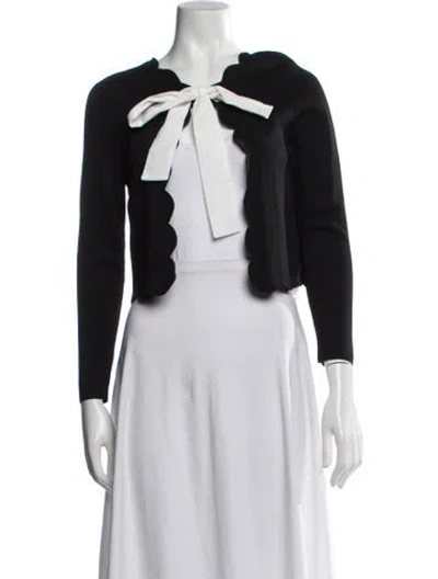 Pre-owned Claudie Pierlot Open Front Sweater In Black