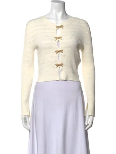 Pre-owned Claudie Pierlot Open Front Sweater In Neutrals