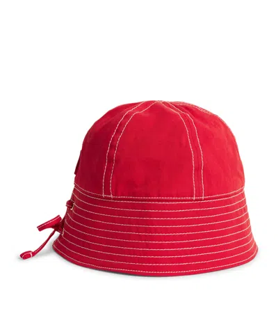 Claudie Pierlot Organic Cotton Bucket Hat In Rouges