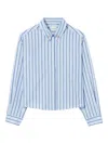 Claudie Pierlot Oversized Striped Shirt In Blue