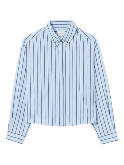 Claudie Pierlot Oversized Striped Shirt In Blue
