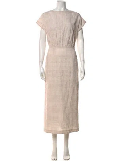 Pre-owned Claudie Pierlot Patterned Long Dress In Neutrals