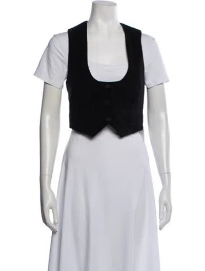 Pre-owned Claudie Pierlot Patterned Vest In Black