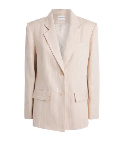 Claudie Pierlot Pinstripe Blazer In Neutral