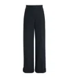 Claudie Pierlot Pinstripe Wide-leg Tailored Trousers In Blue